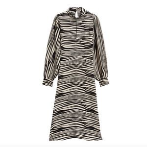 MIDI banana republic zebra dress